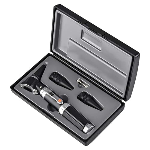 Jiusion 3X Otoskop mit LED, tragbarer Hand-Ohrlupenlupe mit 8 Kappen und 1 Aufbewahrungskoffer für Doctor Nurse Adult Kid Dog Cat Pet