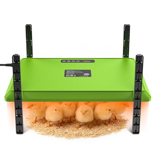 Smart Chick Brooder Heating Plate,12"x16" Adjustable Chicken Coop Heater for 20 Baby Chicks,75 Watts Chick Heater Adaptable to Timer and Temp Controllers for Keeping Poultry Warm,UL-Compliant