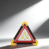 30 W Triángulo de advertencia de emergencia multifunción, luz de advertencia LED, mantenimiento de accidentes de vehículos, peligroso, camping, senderismo, luz de señal de seguridad esencial