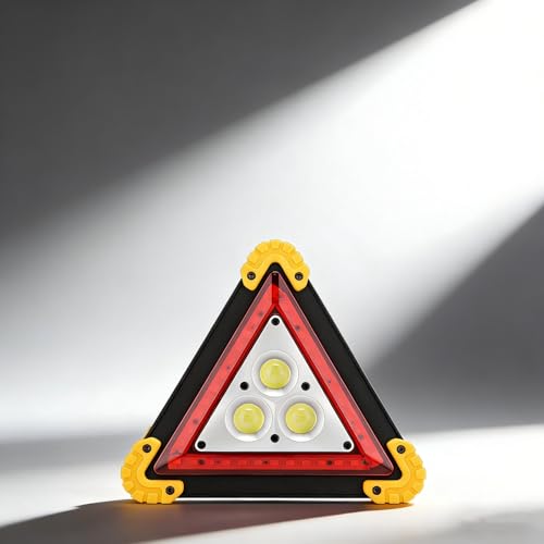 Triangle D'avertissement D'urgence Multifonction 30w Voyant D'avertissement Led Entretien D'accident de Véhicule Dangereux Camping Randonnée Feu De Signalisation De Sécurité Essentiel