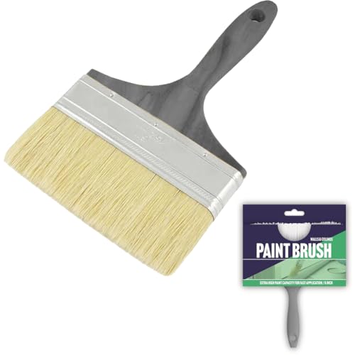 Large Paint Brush 150mm Fence Paint Brush for Interior for DIY Walls ceiling Varnishes Acrylic Painting Wood Wall Furniture Soft Bristles for Smooth Finish SIZE inch(6)