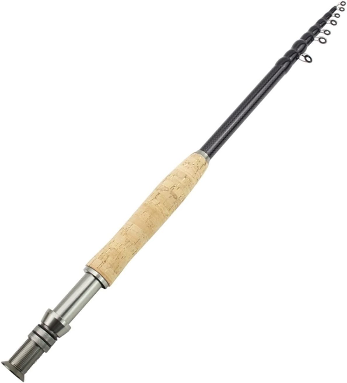 Fishing Pole Fishing Rod Telescopic Fly Fishing Rod Portable Carbon Ultralight Fast Action Fly Fishing Rod Cork Handle Tackle Fishing Rod Combos