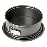 Springform 20 cm - Birkmann - grau, Karbonstahl, 9 cm Höhe, Antihaftbeschichtung, Auslaufschutz, Backform rund, Kuchenform rund, Springform 20 cm extra hoch