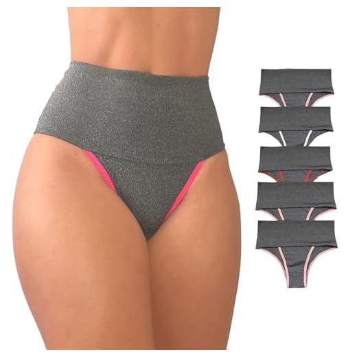 Kit 5 Calcinhas Modeladoras Cós Alto - Compressão para Barriga, Cintura Alta, Sem Costura, Forro 100% Algodão, Atacado - Cinza P - VIÉRE