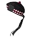 UMAM Glengarry Cap - Traditional Scottish Hat, 100% Wool, Acrylic Wool Tartan, Wool Kilts/Bagpipes Accessories, Polyester Cotton Ribbon (7 1/2(60 UK), Black & Red Diced)