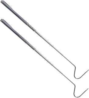 GANAZONO 2pcs Telescopic Snake Hook Stainless Steel s Hooks Reptisoil Snake Catcher Hook Snake Grabber Tongs Retractable Snake Hook Snake Catching Hook Snake Grabbing Hook Reptile Hook