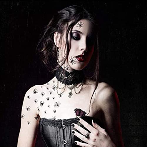 Beiling 10 Sheets Spider Web Temporary Tattoos Stickers Kids Adults Black Cobweb Fake Tattoos For Face Arms Legs Shoulders Cosplay Party Body Art Makeup Accessories Diy Water Transfer Temp Tattoos #TOP6