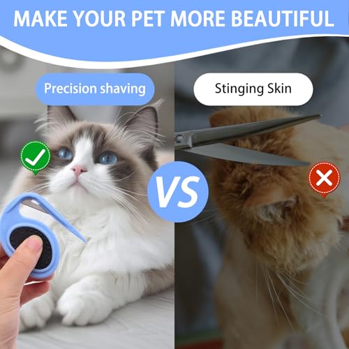 VINEST 2 Stück Entfilzungsmesser Katze, Massage Pflegemesser für Langhaarige Haustiere, Entfilzungskamm für Hunde Pet Knot Opener mit Stahlklingen, katzen kamm zum Entfernen von Haarknoten
