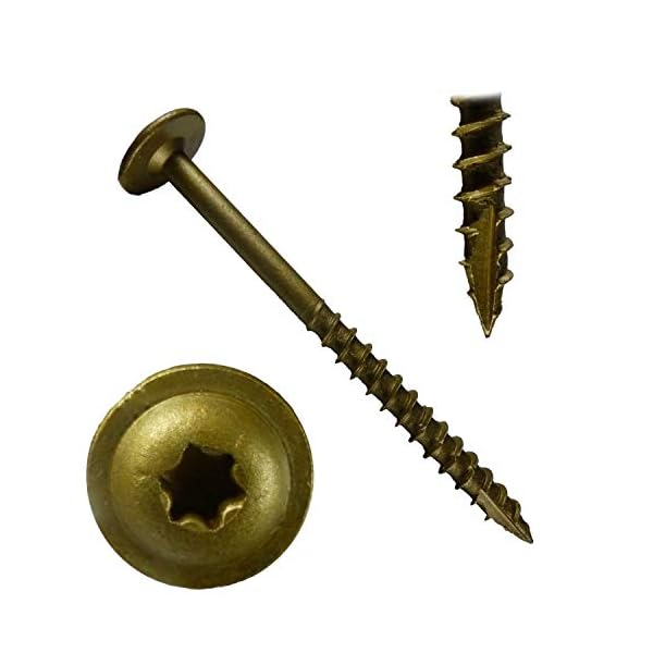 #10 x 6,4 cm runde Unterlegscheibe (modifizierte Traversen) Kopf Torx/Sternantrieb Kopf Holzschraube (2,3 kg - 395…