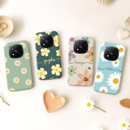 Image of COLORflow Back Cover Compatible with Redmi Note 14 Pro Plus | Daisy Bloom Customized Back Cover Compatible with Redmi Note 14 Pro Plus