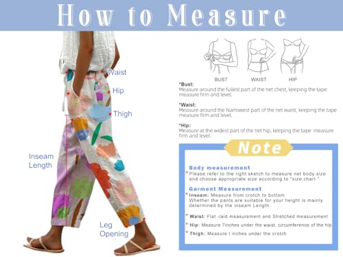 chouyatou Women's Vintage Floral Print High Elastic Waist Wide Leg Capri Beach Palazzo Pants with Pockets3