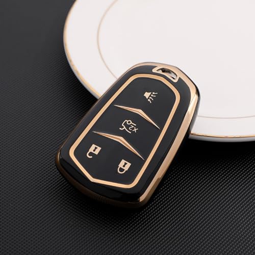 Carcasa de llave para Cadillac ATS XT5 flexible y resistente con cobertura total anticaídas