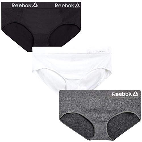 Reebok Women's Plus Sized Underwear - Seamless Hipster Briefs (3 pack)