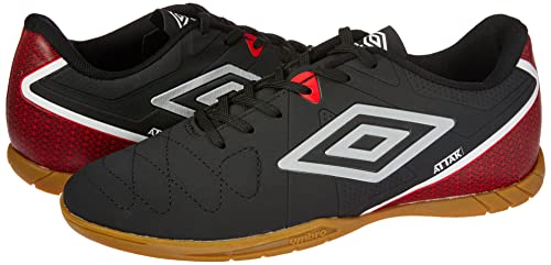 Tênis Indoor Umbro Attak Eternal Preto/Prata/Vermelho 43