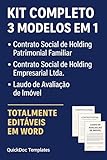 Modelo de Contrato para Holding Familiar e Empresarial + Laudo de Avaliação de...