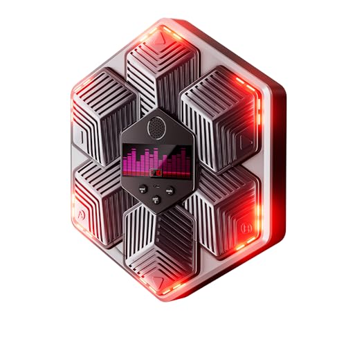 CRECAD Music Boxing Machine für Erwachsene - 16 Geschwindigkeits und 14 Modi Bluetooth Elektronische Musical Boxmaschine mit Boxhandschuhen - LED Licht Musik Boxing Maschine mit Zählmodus