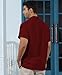 KYKU Button Down Vintage Shirts for Men Bowling Apparel 50s Mens Fashion Short Sleeve Wine Red S