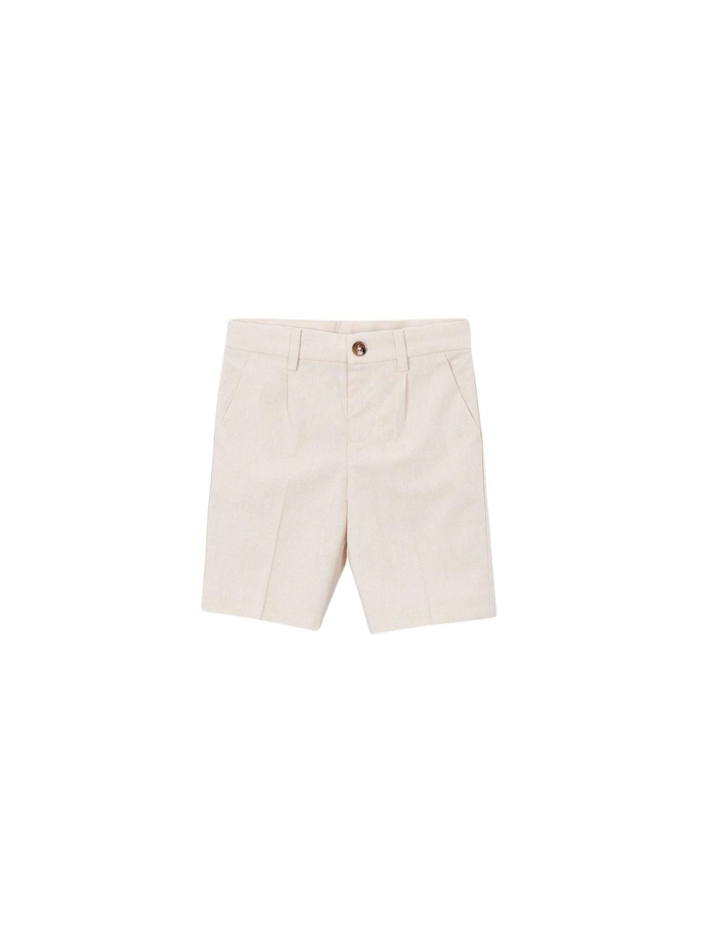 Mayoral Bermuda Lino Suiting per Bambini e Ragazzi Avena mez