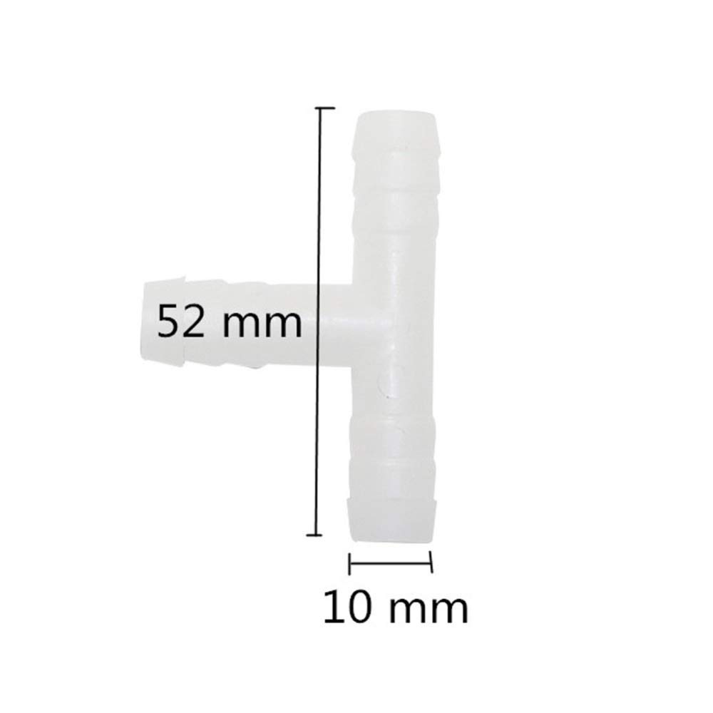 Raccordo rapido for Acqua a T con Attacco rapido for Acqua con Attacco rapido da 10 mm for Agricoltura, Giardino, irrigazione Automatica, divisore for Tubo Flessibile, 200 Pezzi