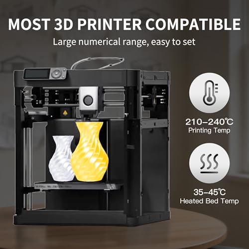 Image of RAMBERY 250gx8 Silk PLA Filament Bundle 1.75mm 3D Printer Filaments, 8 Colors 250g Spool, Black /White /Silver /Green Bronze /Gemstone Blue /Christmas Green /Red Bronze /Yellow