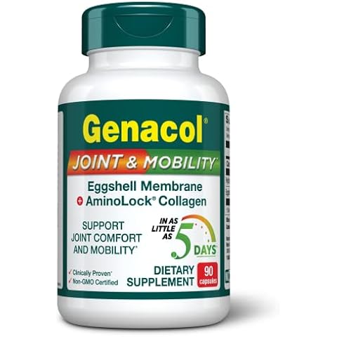 Genacol Collagen & Natural Eggshell Membrane | Achieve Rapid Joint Relief in as Little Than Just 5 Days| Patented hydrolyzed Collagen Joint Support Supplement Joint & Mobility 90 Capsules Cover