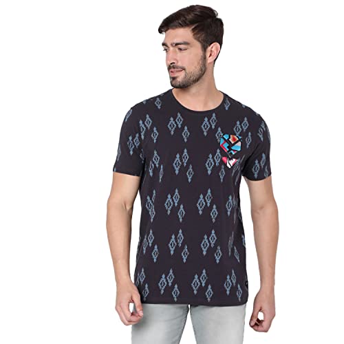 Image of Spykar Men's Printed Slim Fit T-Shirt