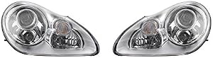 Rareelectrical NEW OEM PAIR OF HEADLIGHTS COMPATIBLE WITH PORSCHE CAYENNE 2003-2005 2006 XENON 46660 46661 95563115751 95563115851