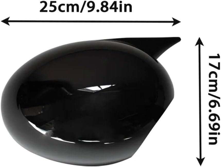 Car Rearview Mirror Cover R50 R52 R53 R55 R56 R57 R58 R59 R60, Bla