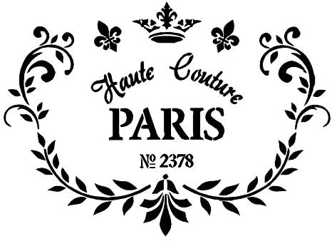 A3 Large Stencil Shabby Chic, French, Furniture, Fabric, Glass, Reusable Mylar (59)