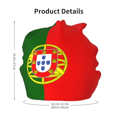 Portugal Flag Children Hip Hop Knitted Hat Kids Elastic Leisure Knit Cap Warm Sleep Beanies Black2