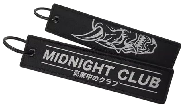 Image of Midnight Club Oni Mask Japan Japanese Car Racing Race JDM Drive Driver Crew Keychain Key Tag Chain Fob Ring