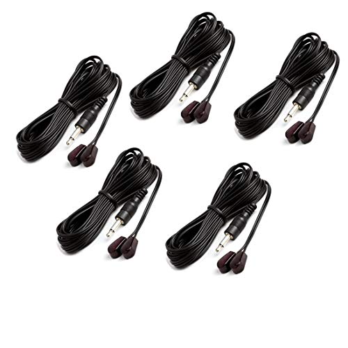 Mlxkell Ir Infrared Emitter Extension Cable 3M Long 45 Degree Emission Angle 3.5Mm Jack Dual Black Head 5Pcs #TOP3