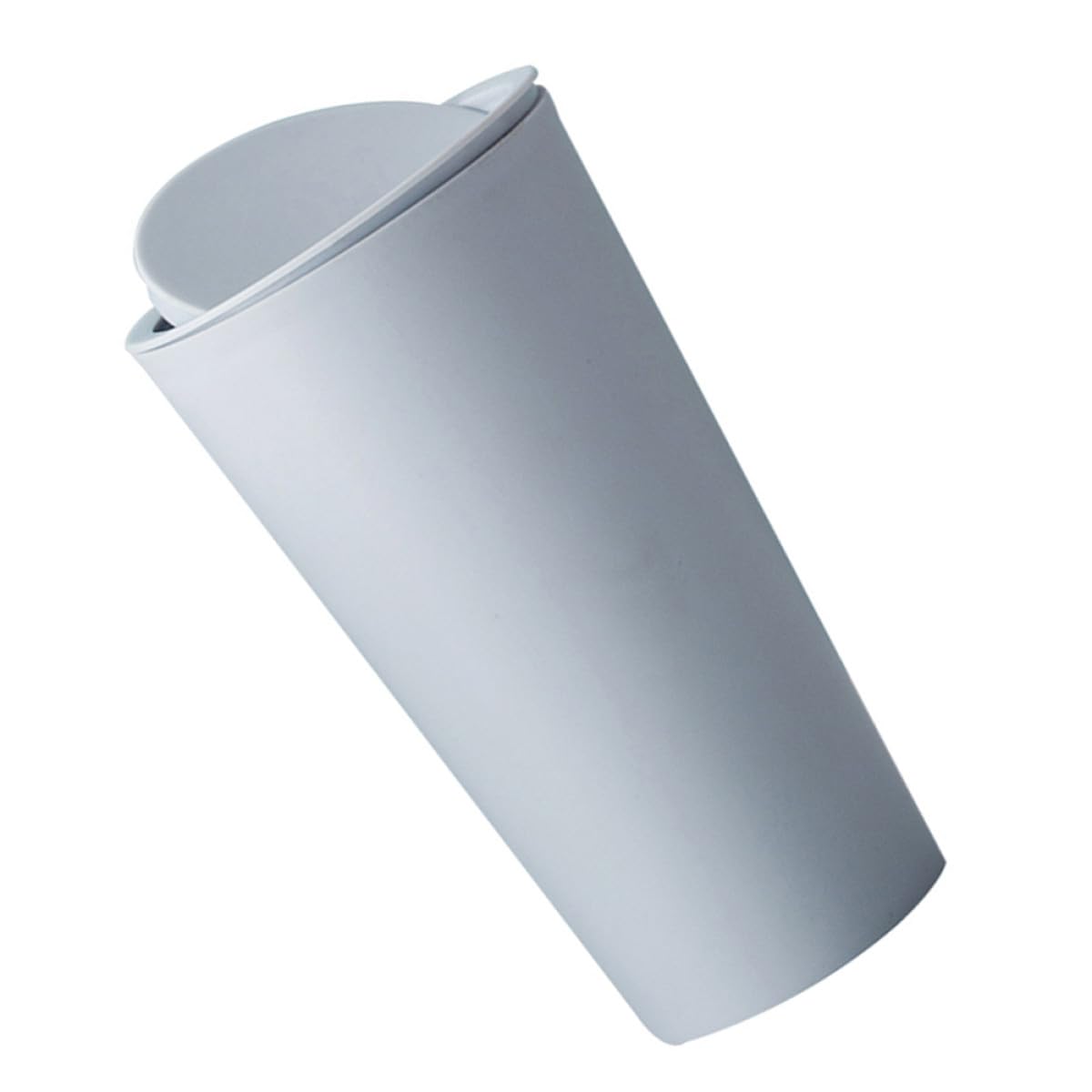 Mini Desktop Garbage Can and Rolling Cover Trash Bin, Plastic Mini Rubbish Container with Lid, Light Green and Light Blue, Compact Waste Container for Office and Dorm Use, 2pcs