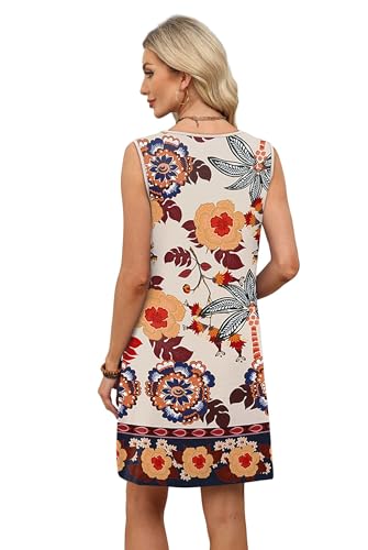 Image of WIHOLL Summer Dresses for Women 2026 Beach Vacation Spring Fashion Clothing Lace Mini Tank Dress with Pockets