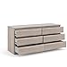 Tvilum Scottsdale 6 Drawer Double Dresser, Truffle