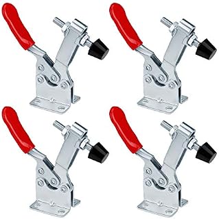 Toggle Clamps Quick Release GH-201-B Anti-Slip Horizontal Clamp Heavy Duty with 198Lbs Holding Capacity 4 Pack