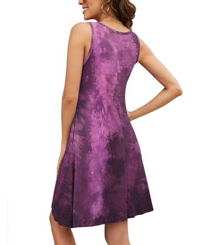 Image of Sun Dress for Women Casual Sleeveless Beach Cover up Dresses with Pockets