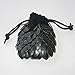 Scalemail Dice Bag in knitted Dragonhide Armor- Black