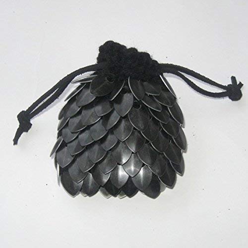 Miniatura 3 de Scalemail Dice Bag in knitted Dragonhide Armor- Black