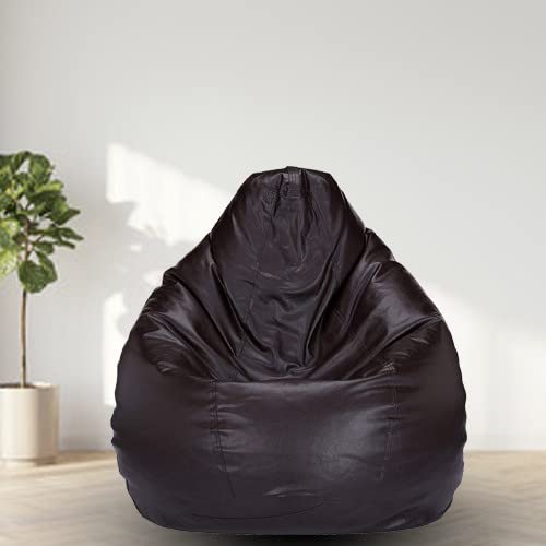 GUNJ XXXL Tear Drop Bean Bag Cover (Without Beans) (Brown)-image-25