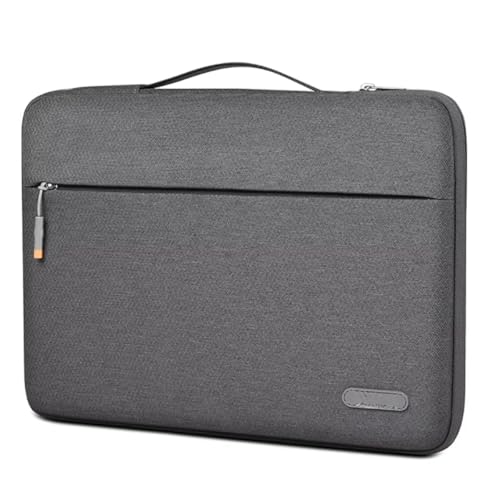 Capa Case Luva Pasta Protetora para Notebook Laptop 15,6" Polegadas Preta com Alça de Mão Bolso e Zíper Lateral Bolsa Executiva Impermeável Anti Impacto (Cinza)
