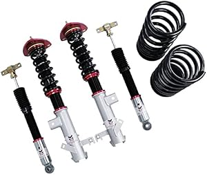 Megan Street Series MR-CDK-HOD05 Anodized Red 32-Level Suspesion Coilover Damper Lowering Springs Kit