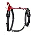 LufeLux No Pull Dog Harness, Front Clip, Non-Restrictive Harness with Neck Buckle, Nylon Straps, Aluminum D-Rings, 6 Points Adjustment for Ultimate Fit, Easy Walking and Training (Red/Black, L)