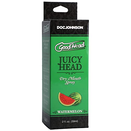 Doc Johnson GoodHead - Juicy Head - Dry Mouth Spray - Instantly Moisturize Your Mouth - Watermelon - 2 fl. oz.(59 ml)