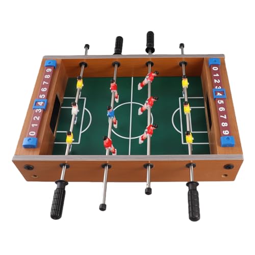 ANGGREK Mini Mesa de Futbolín, Juego de Fútbol de Mesa de Madera y ABS 34,5x21,5 Cm con Marcador Deslizante, Varillas Gruesas, Fácil de Montar para Niños, Fiesta Familiar, Juego e