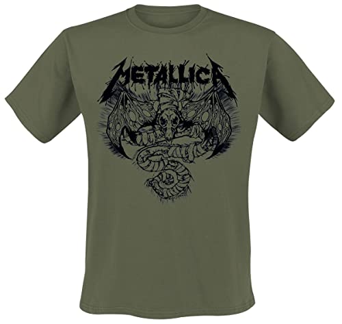 Metallica Roam Blast Olive Homme T-Shirt Manches Courtes Olive M 100% Coton Regular/Coupe Standard