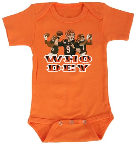 Image of Mountee Apparel Burrow Chase Higgins Dey Baby 1 Piece Short Sleeve Leotard