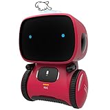GILOBABY Juguete Robot para Niños,Robot Interactivo con Control por Voz y Tocar Inducción,Robot Inteligente con Baile y Canto y Grabadora ,Regalo para Niño Niña Mayores de 3 Años（Rojo）