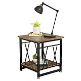 DEWEL コーヒーテーブル サイドテーブル ソファサイドテーブル ベッドサイドテーブル ナイトテーブル 収納 アジャスター付き メラミン加工 一年保証 組み立て品 幅45＊奥行45＊高さ50cm