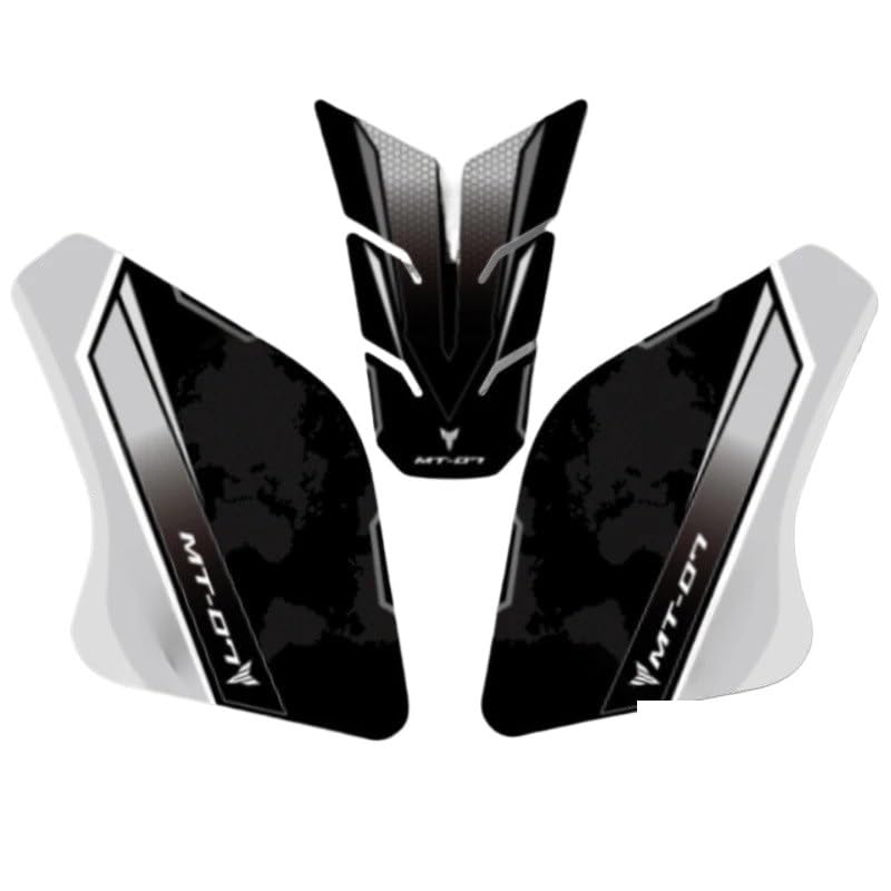 Protection réservoir MT07 : autocollants de protection moto noirs